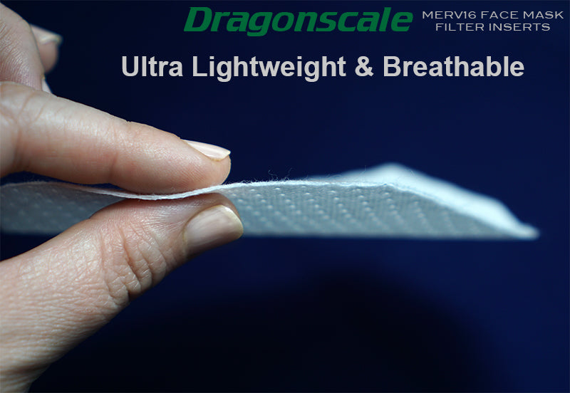 Dragonscale MERV 16 Face Mask Filter Inserts - Value Pack