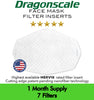 Dragonscale MERV 16 Face Mask Filter Inserts - 1 Month Supply
