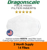 Dragonscale MERV 16 Face Mask Filter Inserts - 2 Month Supply