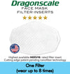 MERV16 Face Mask Filter Inserts Dragonscale One Filter