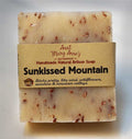 Handmade Natural Soap Bar, Vegan, &quot;Sunkissed Mountain&quot;, Cold Process, Olive Oil & Shea Butter Body Soap Gift w/ Flowers, Homemade in the USA
