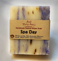 Handmade Natural Soap Bar, Vegan, &quot;Spa Day&quot;, Cold Processed, Olive Oil & Shea Butter Body Soap Gift w/ Lavender Flowers, Homemade in the USA